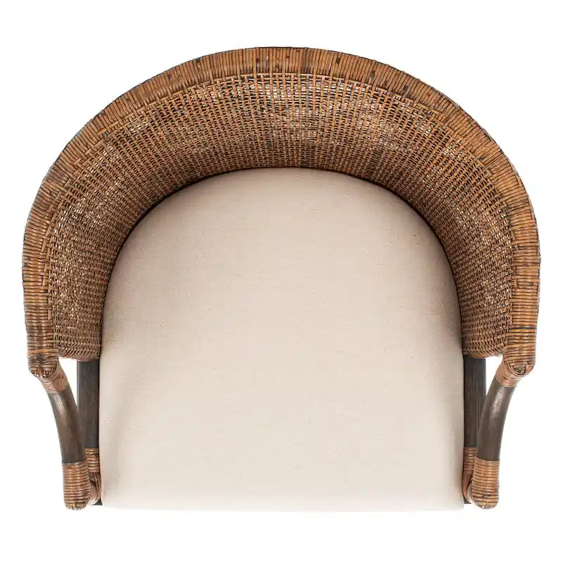 Tabouret de bar SAFAVIEH Virona en rotin 76 cm (22,3 po L x 20,5 po P x 39 po H)