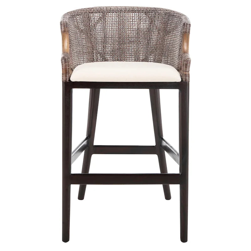 Tabouret de bar SAFAVIEH Virona en rotin 76 cm (22,3 po L x 20,5 po P x 39 po H)