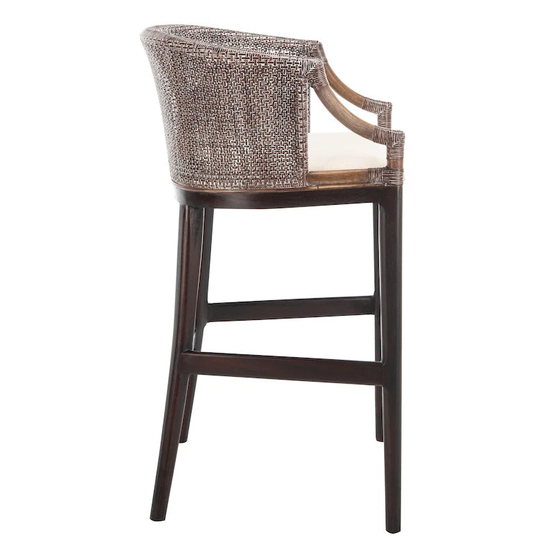 Tabouret de bar SAFAVIEH Virona en rotin 76 cm (22,3 po L x 20,5 po P x 39 po H)