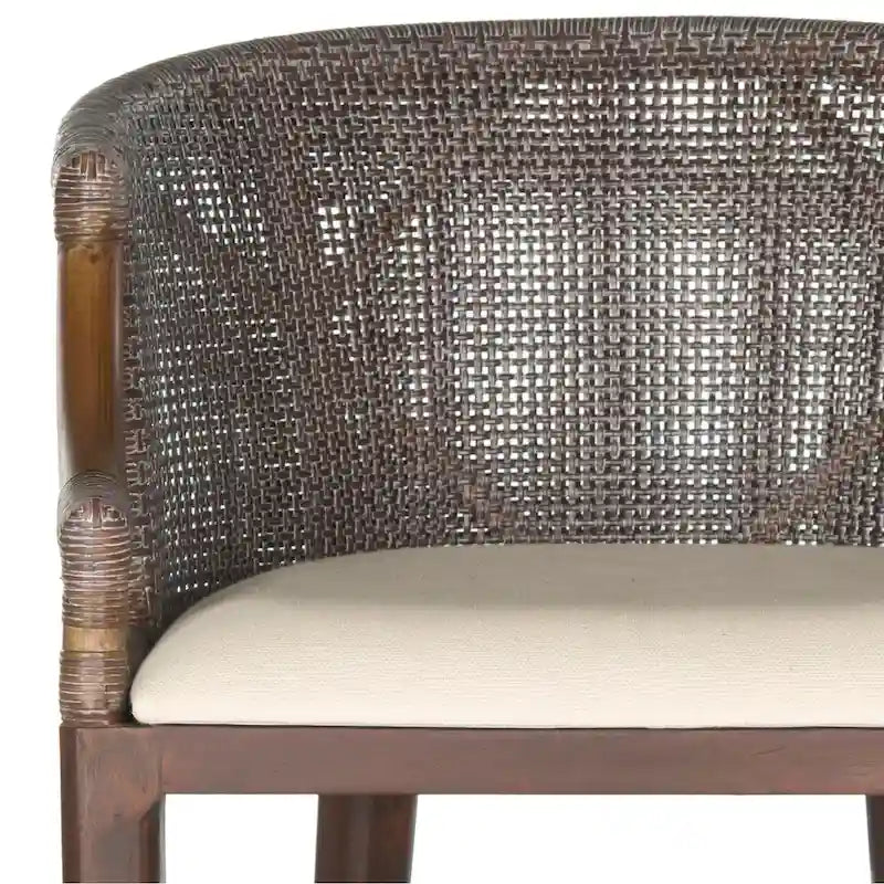 Tabouret de bar SAFAVIEH Virona en rotin 76 cm (22,3 po L x 20,5 po P x 39 po H)