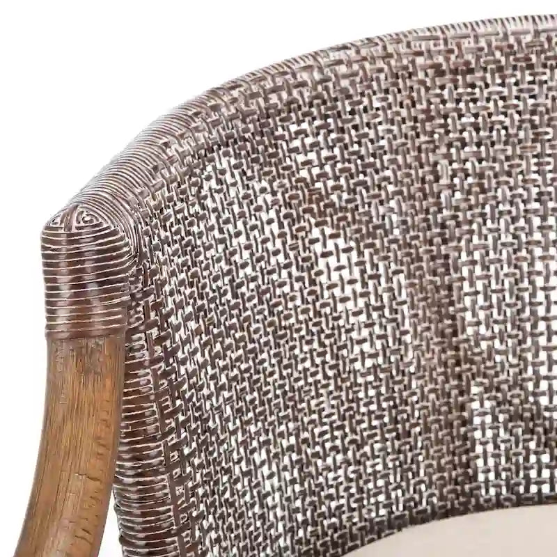 Tabouret de bar SAFAVIEH Virona en rotin 76 cm (22,3 po L x 20,5 po P x 39 po H)