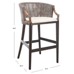 Tabouret de bar SAFAVIEH Virona en rotin 76 cm (22,3 po L x 20,5 po P x 39 po H)