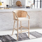 Tabouret de bar SAFAVIEH Virona en rotin 76 cm (22,3 po L x 20,5 po P x 39 po H)