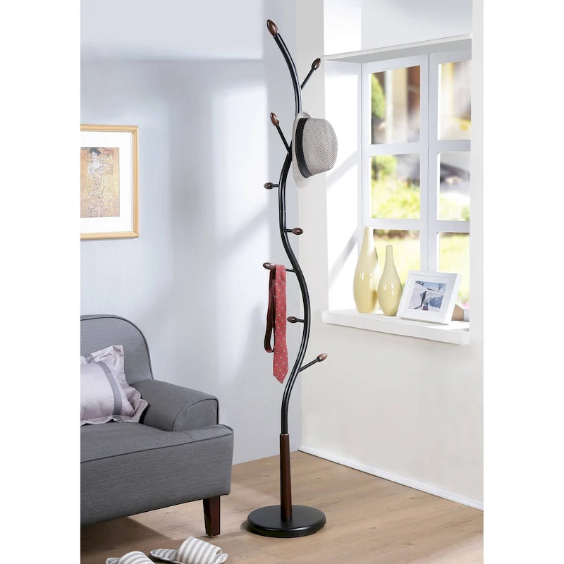Porte-manteau sur pied en métal Roundhill Furniture Arles