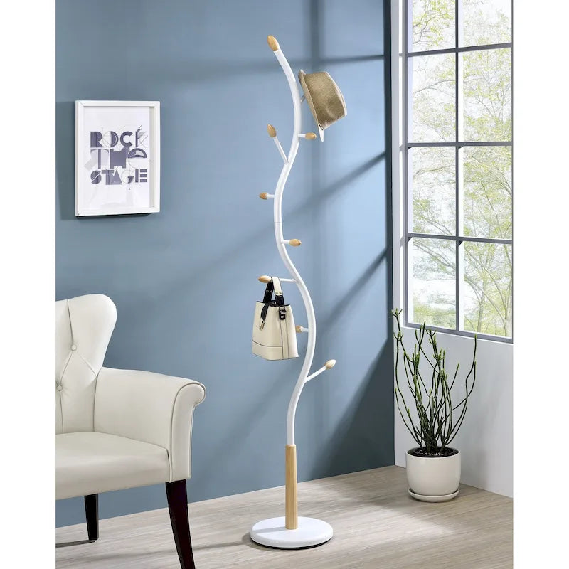 Porte-manteau sur pied en métal Roundhill Furniture Arles
