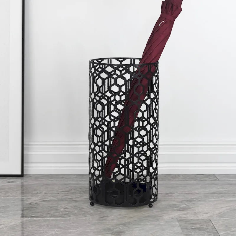 Support métallique Adeco pour porte-parapluies d'entrée en canne