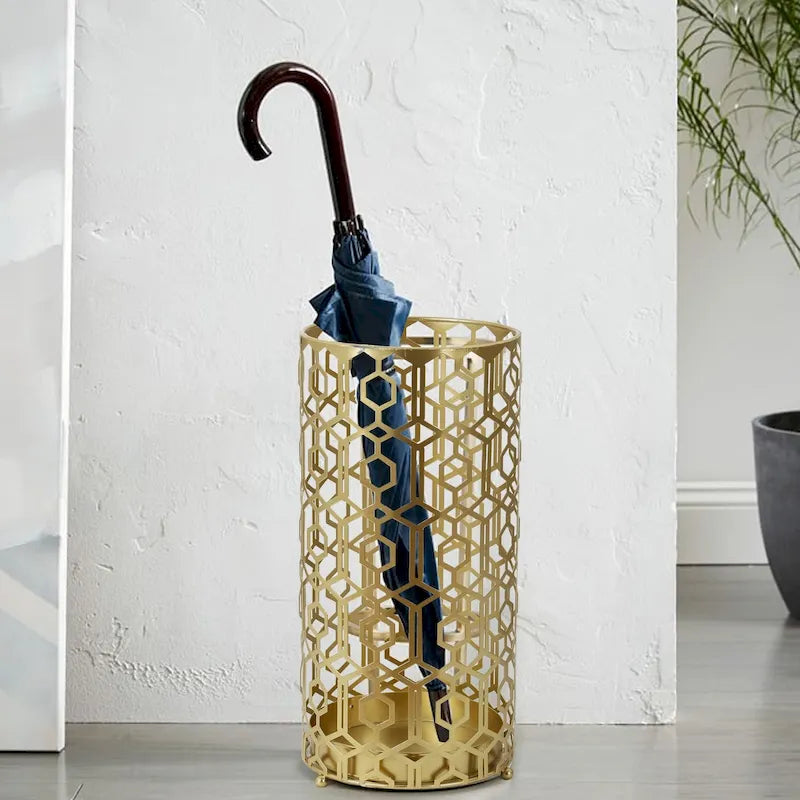 Support métallique Adeco pour porte-parapluies d'entrée en canne
