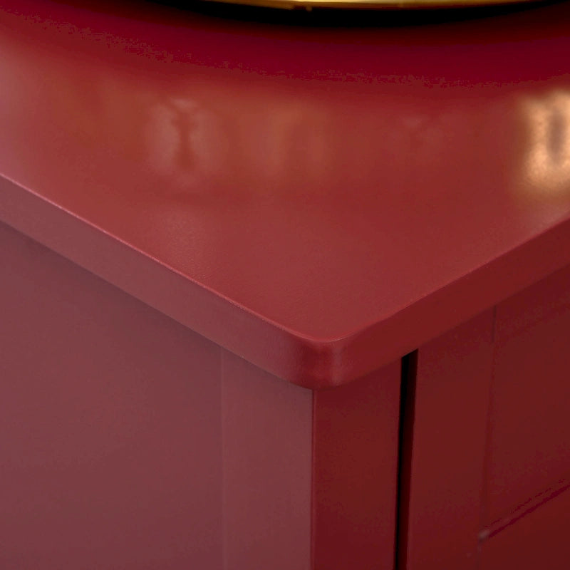 Buffet HOMCOM, console de rangement avec 4 tiroirs et étagère inférieure à lattes pour cuisine ou salon.