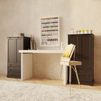 Armoire de rangement de cuisine, meuble de rangement de salle de bain autoportant avec 2 portes et tiroirs