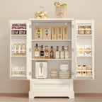 Armoire de rangement de cuisine, meuble de rangement de salle de bain autoportant avec 2 portes et tiroirs
