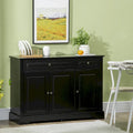 Buffet moderne HOMCOM avec placards de rangement, 2 tiroirs et étagères réglables, noir