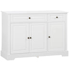 Buffet moderne HOMCOM avec placards de rangement, 2 tiroirs et étagères réglables, noir