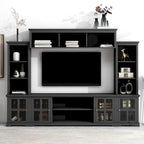 Meuble TV avec pont, console pour téléviseurs jusqu'à 70 pouces, deux colonnes