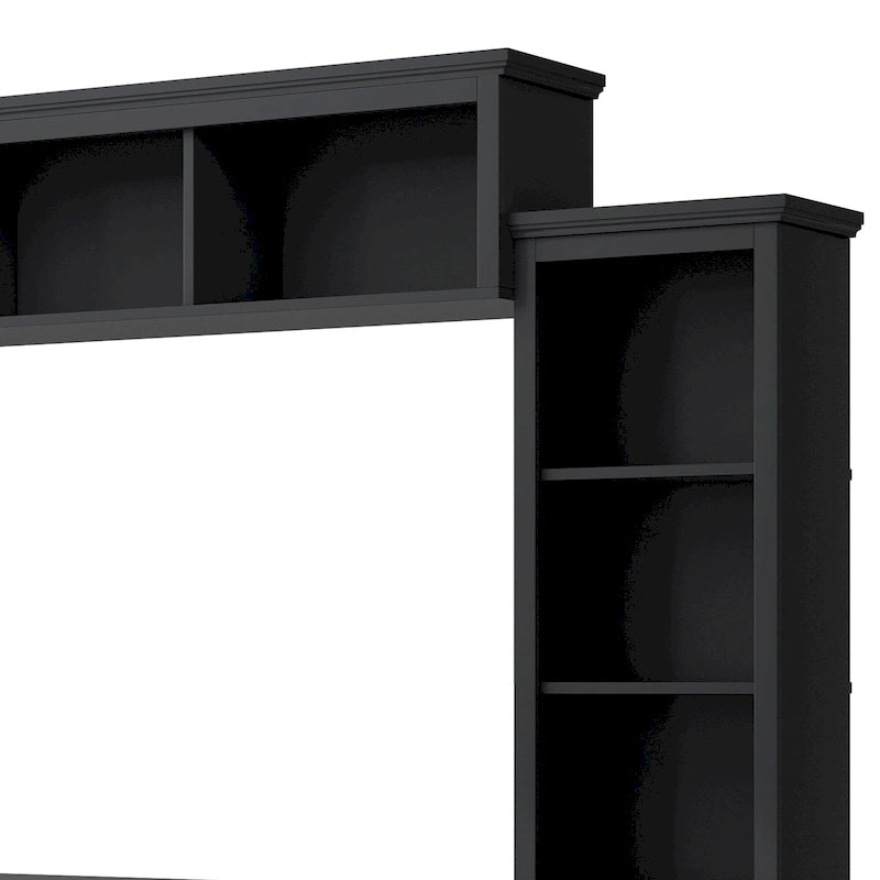Meuble TV avec pont, console pour téléviseurs jusqu'à 70 pouces, deux colonnes