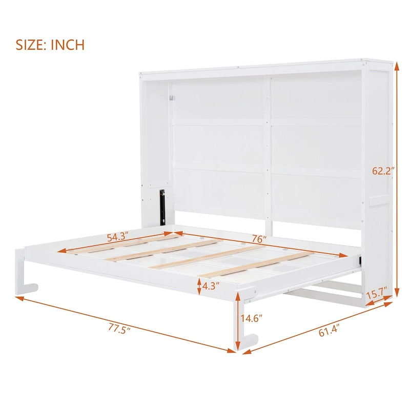 Lit escamotable mural double, gris