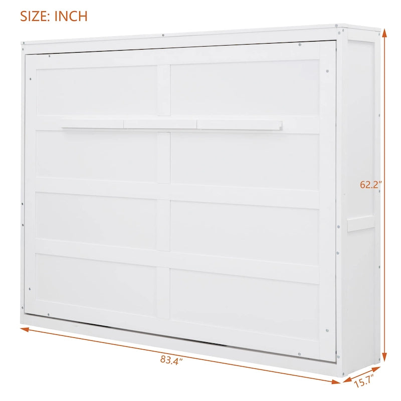 Lit escamotable mural double, gris