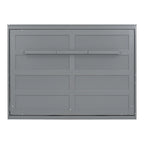 Lit escamotable mural double, gris