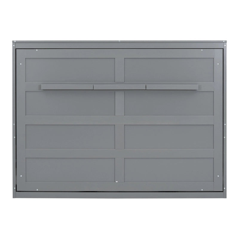 Lit escamotable mural double, gris