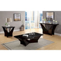Ensemble de 3 tables basses contemporaines Ameena avec plateau en verre, par Furniture of America