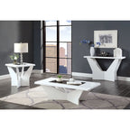 Ensemble de 3 tables basses contemporaines Ameena avec plateau en verre, par Furniture of America