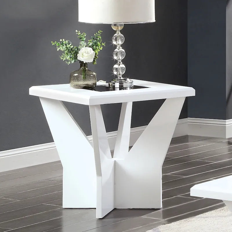 Ensemble de 3 tables basses contemporaines Ameena avec plateau en verre, par Furniture of America