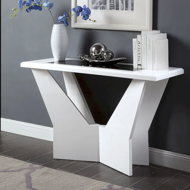 Ensemble de 3 tables basses contemporaines Ameena avec plateau en verre, par Furniture of America