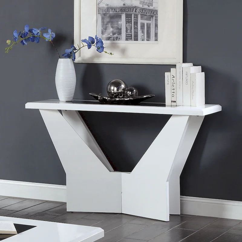 Ensemble de 3 tables basses contemporaines Ameena avec plateau en verre, par Furniture of America