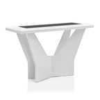 Ensemble de 3 tables basses contemporaines Ameena avec plateau en verre, par Furniture of America