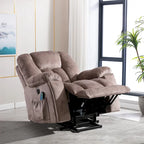 Fauteuil releveur électrique surdimensionné avec fonction massage et chauffage, doté de 2 porte-gobelets dissimulés pour personnes âgées