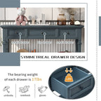 Console Merax de style rétro avec trois tiroirs supérieurs et une étagère inférieure