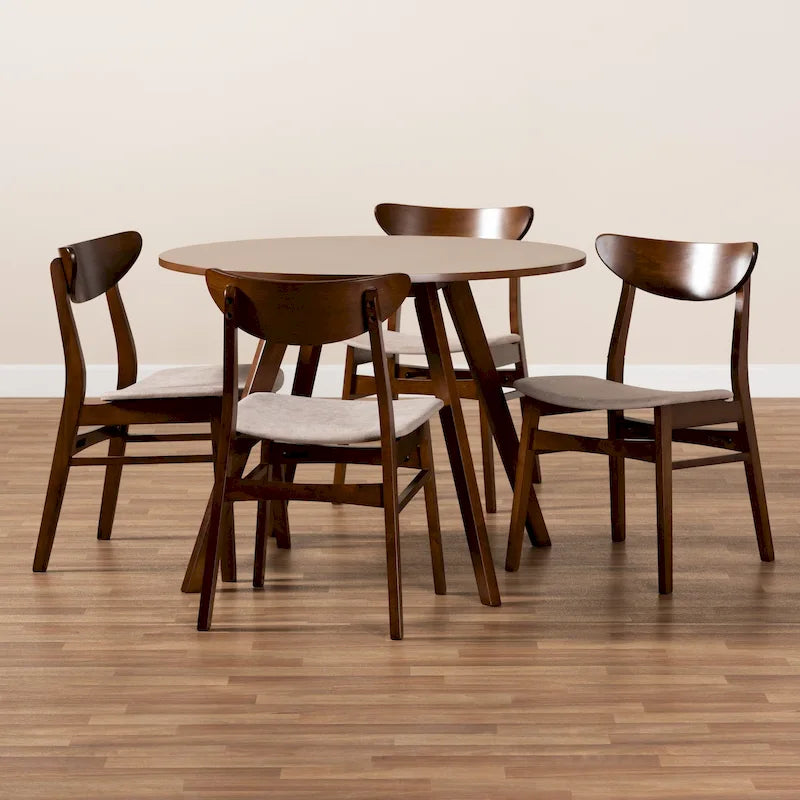 Ensemble de salle à manger Philip Mid-Century Modern Transitional 5 pièces