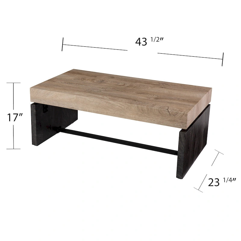Table basse bicolore Hedgefield de SEI Furniture