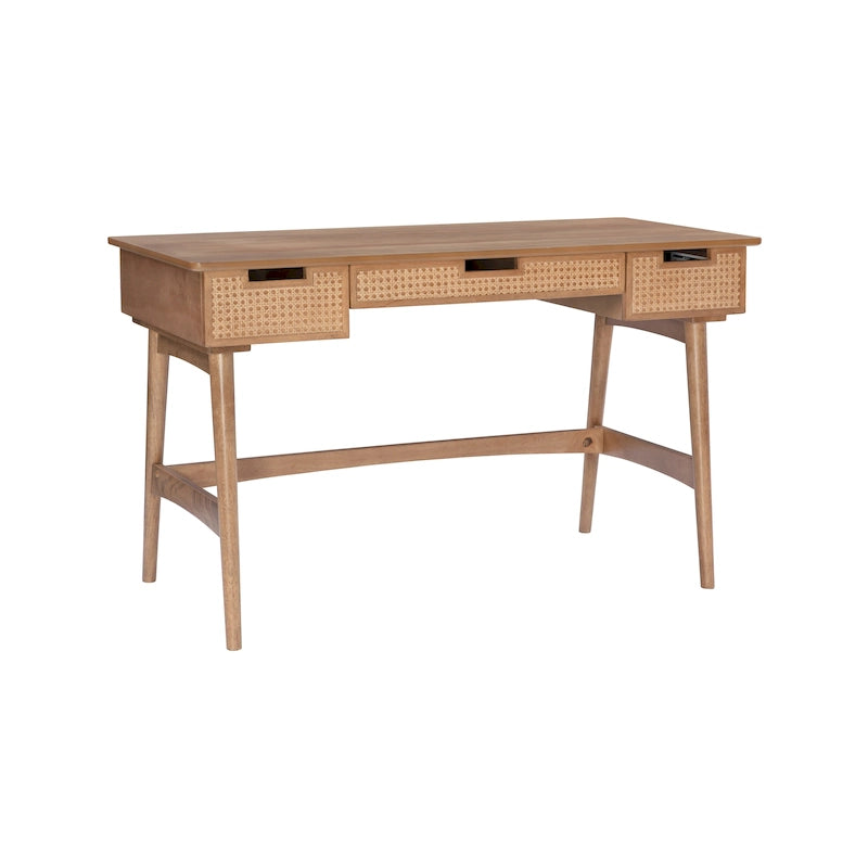 Bureau vintage en rotin Lamine