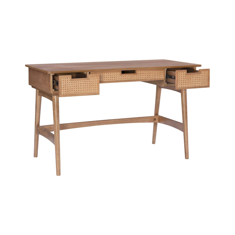 Bureau vintage en rotin Lamine