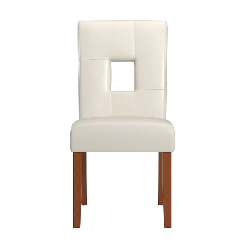 Chaises de salle à manger Alsace en similicuir blanc (lot de 2) par iNSPIRE Q Classic - Chaise de salle à manger