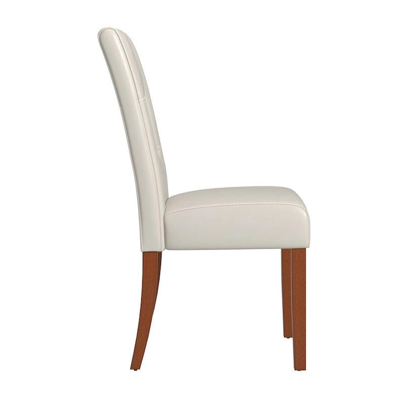 Chaises de salle à manger Alsace en similicuir blanc (lot de 2) par iNSPIRE Q Classic - Chaise de salle à manger