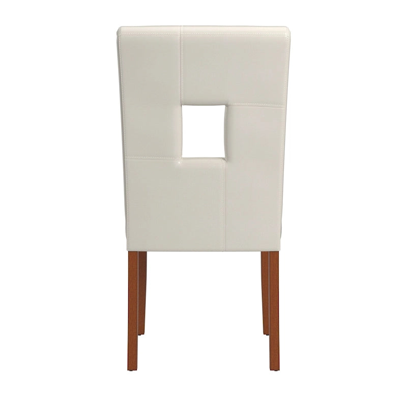 Chaises de salle à manger Alsace en similicuir blanc (lot de 2) par iNSPIRE Q Classic - Chaise de salle à manger