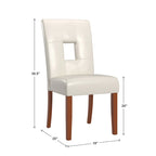 Chaises de salle à manger Alsace en similicuir blanc (lot de 2) par iNSPIRE Q Classic - Chaise de salle à manger