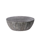 Table basse ronde Arthur 35,5 pouces en bois de manguier, veinage subtil