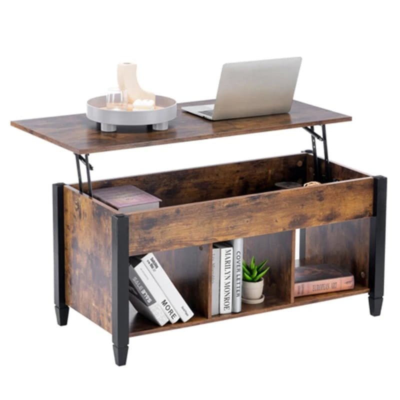 Meubles de salon Table basse de rangement avec plateau relevable