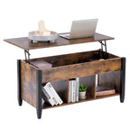 Meubles de salon Table basse de rangement avec plateau relevable