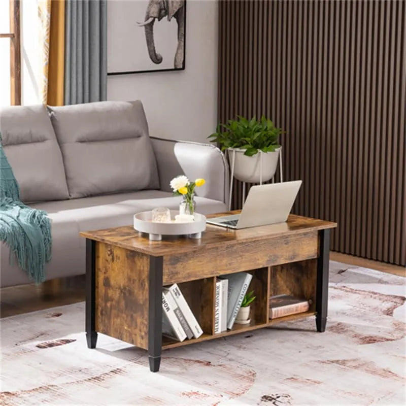 Meubles de salon Table basse de rangement avec plateau relevable