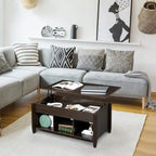 Meubles de salon Table basse de rangement avec plateau relevable