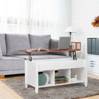 Meubles de salon Table basse de rangement avec plateau relevable