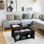 Meubles de salon Table basse de rangement avec plateau relevable