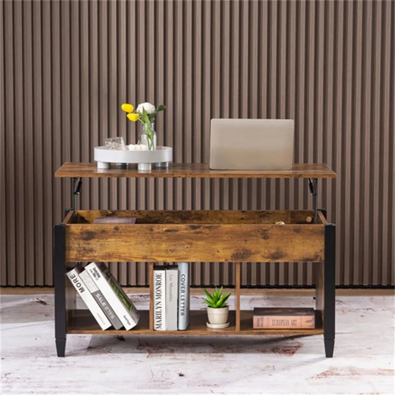 Meubles de salon Table basse de rangement avec plateau relevable