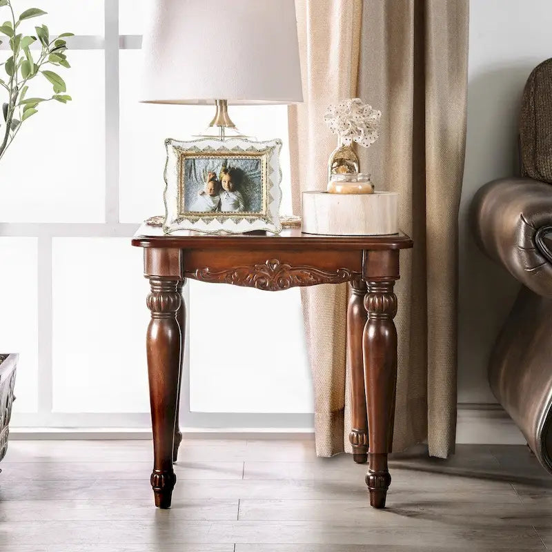 Ensemble de 3 tables d'appoint Rity Traditional Cherry de 48 pouces en bois, par Furniture of America