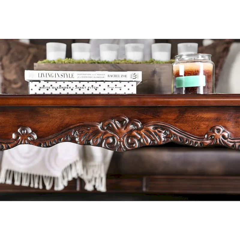 Ensemble de 3 tables d'appoint Rity Traditional Cherry de 48 pouces en bois, par Furniture of America