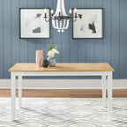 Ensemble de salle à manger 7 pièces Simple Living Crossback blanc/naturel