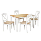 Ensemble de salle à manger 5 pièces Simple Living blanc à dossier croisé